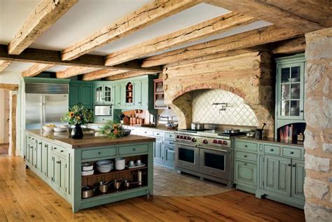 Primitive Colonial-Inspired Kitchen | French country kitchens, Country kitchen, Home kitchens