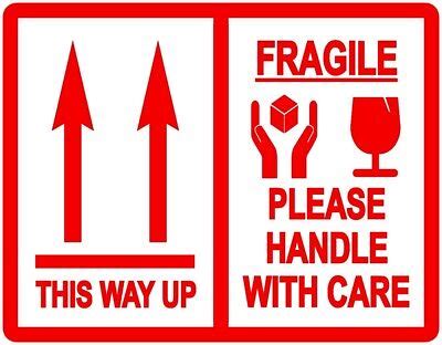 This Way Up / Fragile Packing Stickers / Labels 103 x 80mm Different ...