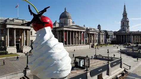 Trafalgar Square Fourth Plinth swirl of cream sculpture unveiled - BBC News