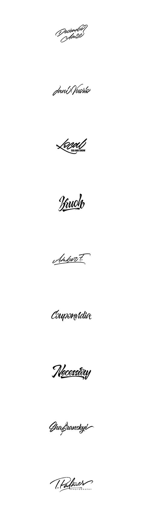 Calligraphy Logotypes & Signatures on Behance