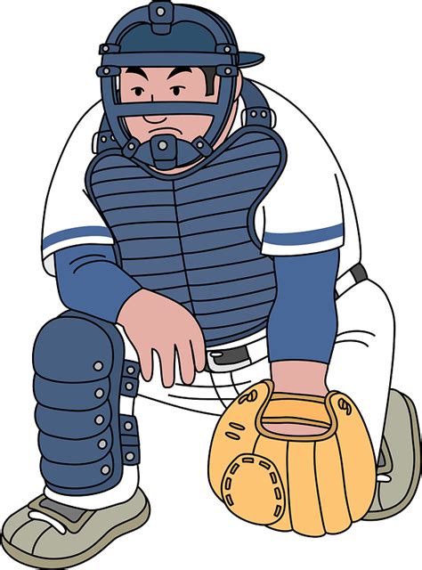 Baseball catcher clipart. Free download transparent .PNG | Creazilla