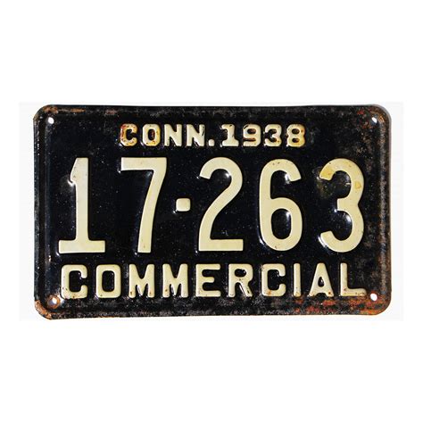 1938 Connecticut Commercial #17263 | Collector CT Plates