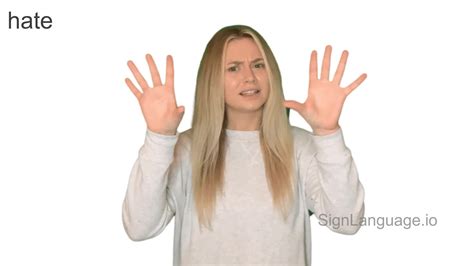 Hate in ASL - American Sign Language - 5 Video Examples