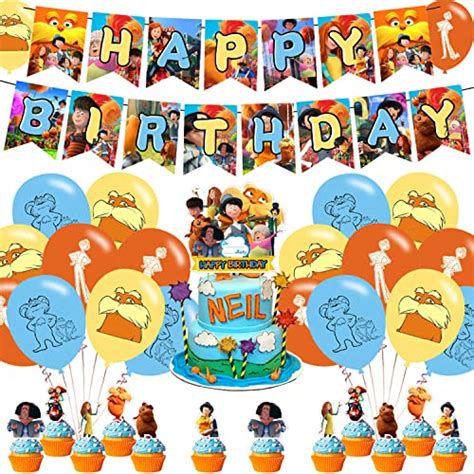 Snapklik.com : Lorax Party Supplies,Cartoon Lorax Party Decorations Includes Banner, Cake ...