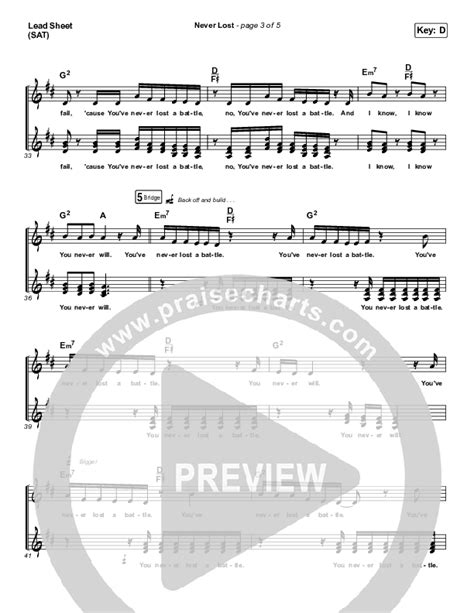 Never Lost Sheet Music PDF (CeCe Winans) - PraiseCharts