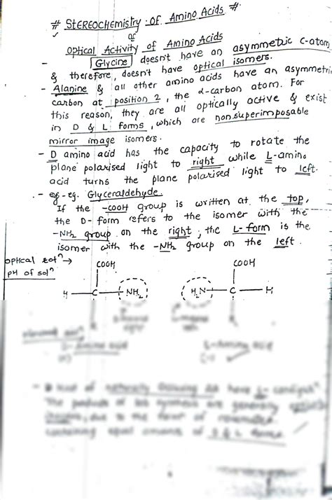 SOLUTION: Stereochemistry of amino acids - Studypool