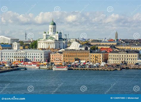 Helsinki Skyline and Helsinki Cathedral, Finland Stock Photo - Image of ...