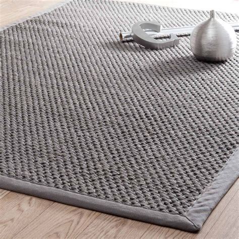 Tapis tressé en sisal gris 140 x 200 cm BASTIDE | Tappeto sisal, Tappeto intrecciato, Tappeti