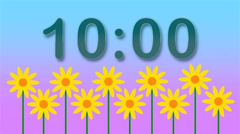 10 Minute Timer: Growing Flowers Animated Visual Timer - GardenInBloom.com