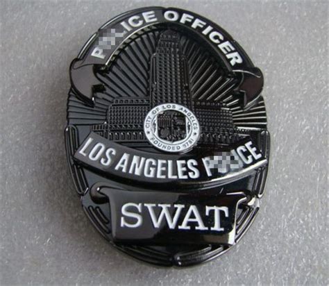 2017 Cool Lapd Los Angeles Police Department Swat Metal Badge Halloween Cosplay Party Badge ...