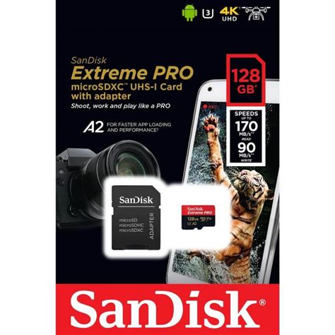 Sandisk Extreme Pro 128GB Micro SD Card - Drone Accessories Australia