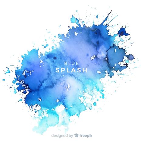 Premium Vector | Blue watercolor splash