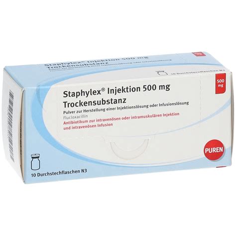 Staphylex® Injektion 500 mg 10 St mit dem E-Rezept kaufen - Shop Apotheke