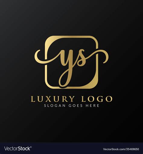 Ys logo design template initial luxury letter Vector Image