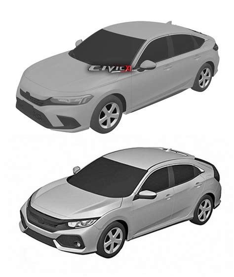 Exclusive: 11th Gen 2022 Civic (Hatchback) Fully Revealed in Official Honda Patent Images ...