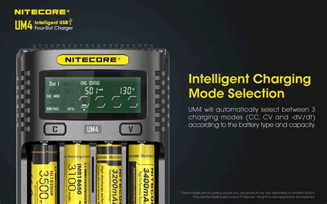 Nitecore UM4 4 Bay Digital LCD Battery Charger: Efficient and Versatile