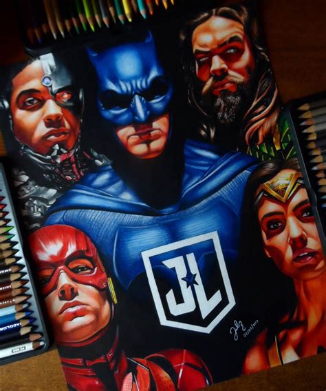 The Justice League drawing by Vincent Ramirez | Drawings, Comic art ...