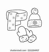 Hat And Mittens Coloring Page sketch template