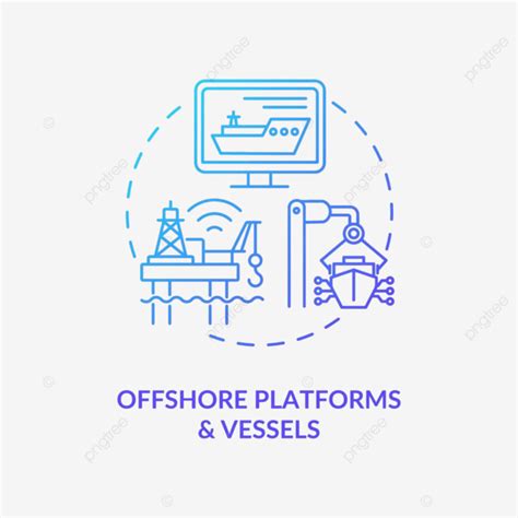 Offshore Platforms And Vessels Concept Icon Outline Illustration Offshore Vector, Outline ...