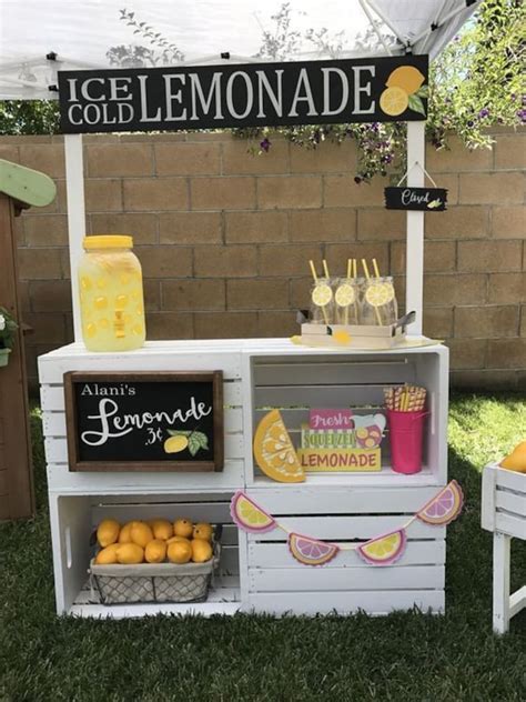 Lemonade Sign Ice Cold Lemonade Stand Sign Lemon Decor Summer | Etsy