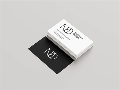 Clean business cards mockup / 90x50mm - Instant Download