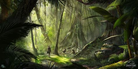 Jurassic, Florent Llamas | Fantasy landscape, Environment concept art ...