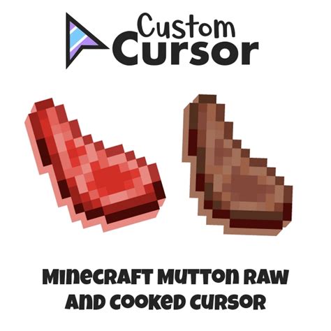 Minecraft Mutton Raw and Cooked cursor – Custom Cursor