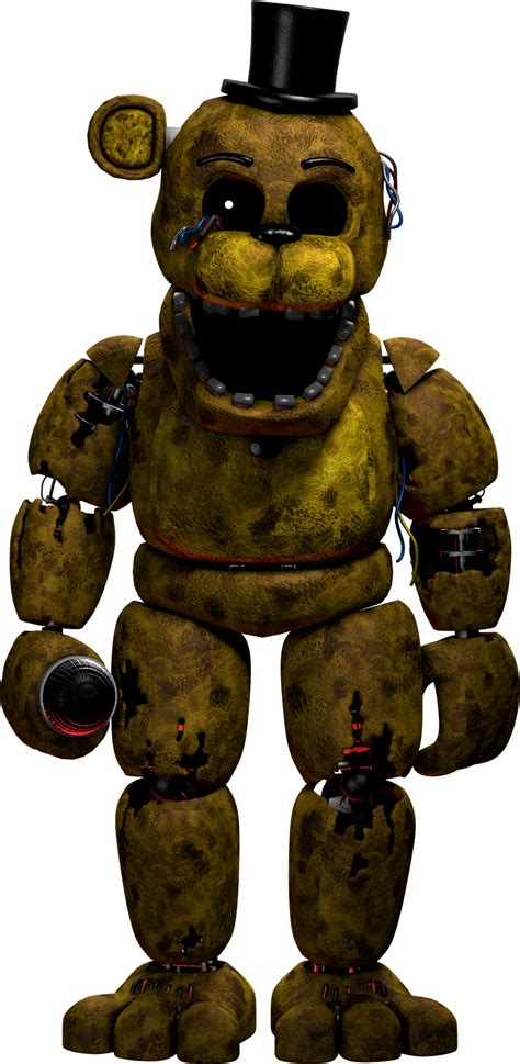 Withered Golden Freddy Full Body - [FNaF 2] by TheSubJact on DeviantArt