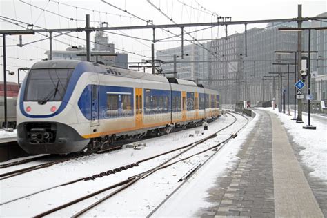 Train Arriving at Central Station in Amsterdam Netherlands Stock Photo - Image of arriving ...