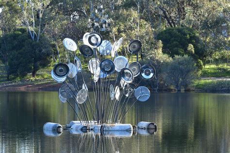 Floating artworks drift through for public display at Kennington Reservoir | Bendigo Advertiser ...