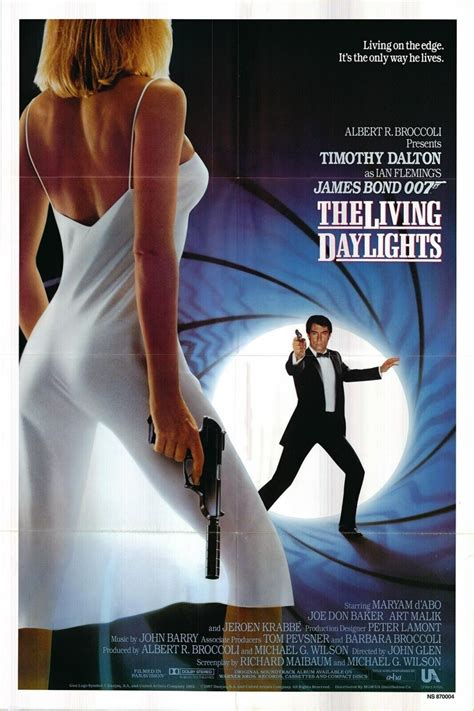 The Living Daylights 007 James Bond Movie Poster Timothy Dalton Classic 11x17 | eBay