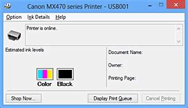 Canon : PIXMA Manuals : MX470 series : Checking the Ink Status from Your Computer