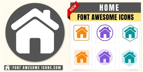 Font Awesome Home Icon : Fa Fa Home , Fas Fa Home HTML CSS Code