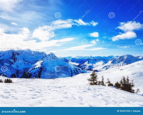 Winter Scenes Austria stock image. Image of hill, landscape - 92037333