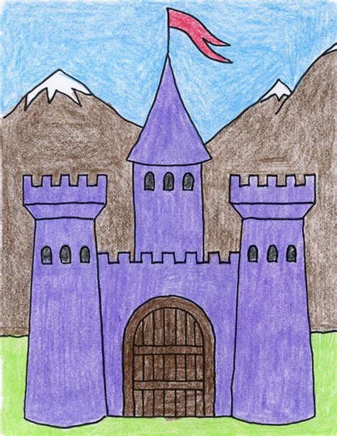 Draw a Midieval Castle · Art Projects for Kids