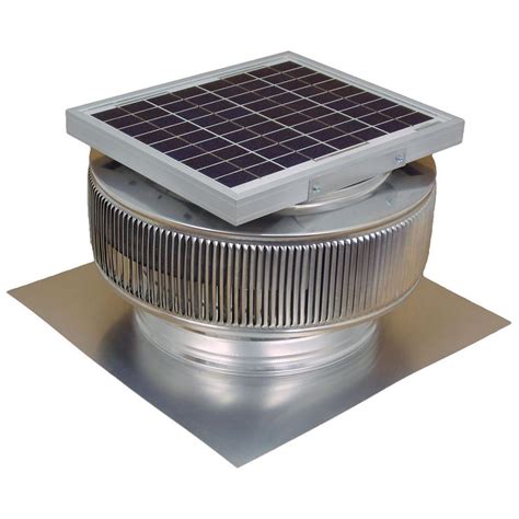 Active Ventilation 740 CFM Mill Finish 10-Watt Solar Powered 12 in. Dia Roof Mounted Attic ...