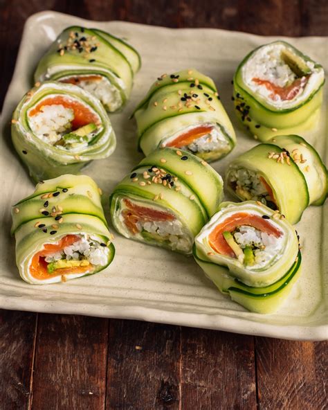 Cucumber Wrapped Sushi Roll — saltnpepperhere