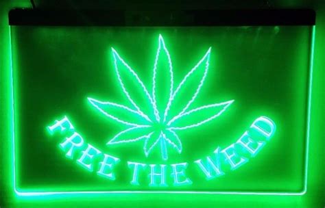 Free the Weed Stoner LED Sign Head Smoke Shop Light – 1st Door Imports