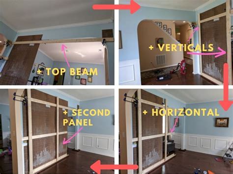 How to build a temporary wall to divide a room for a private office or ...