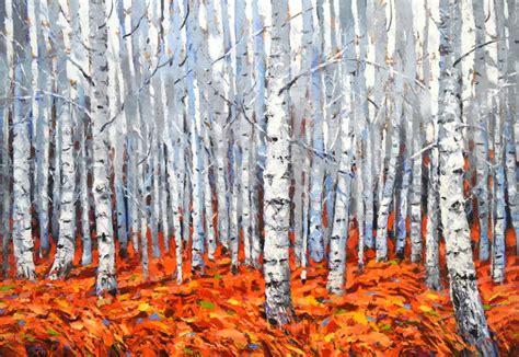 Birch Forest Painting at PaintingValley.com | Explore collection of Birch Forest Painting