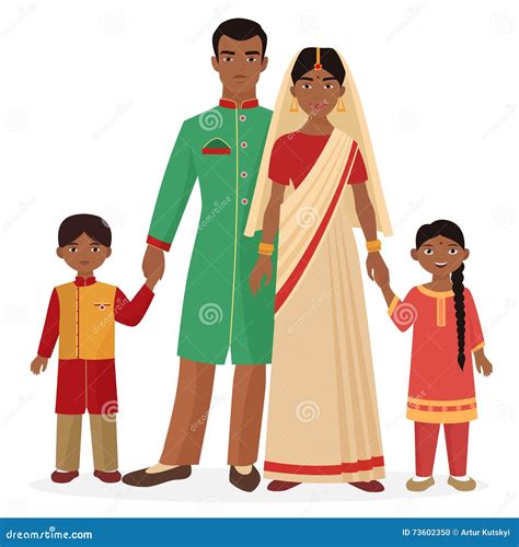 Indian Family People Celebrating Diwali Festival Of India Vector ...