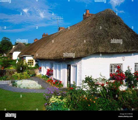 Thatched Cottages, Adare, Co Limerick, Ireland Stock Photo - Alamy