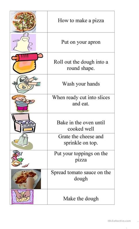 How to make pizza - English ESL Worksheets for distance learning and ...