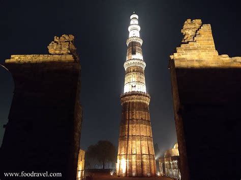 A Romantic Walk at Qutub Minar at Night - FoodRavel - Delhi Diary