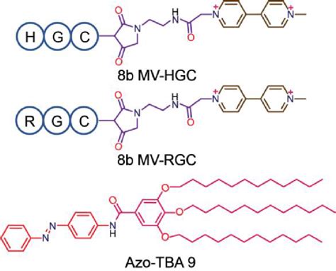 Molecular structure of the methyl viologen derivatives (MV 8a and 8b ...