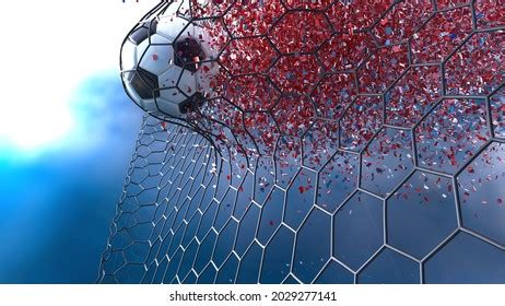 Blackwhite Soccer Ball Black Goal Net Stock Illustration 2029277141 ...