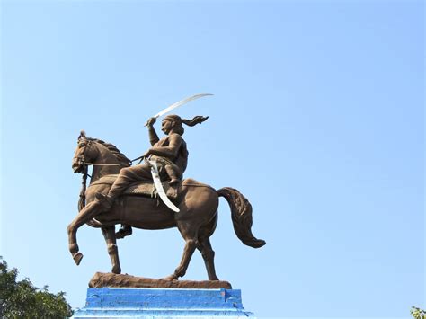 Equestrian statue of Rani of Jhansi Lakshmibai in Jhansi, Uttar Pradesh ...