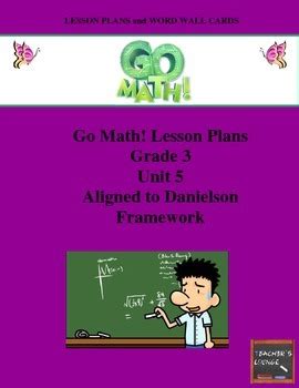 Go Math Lesson Plans Unit 5 - Word Wall Cards - EDITABLE - Grade 3