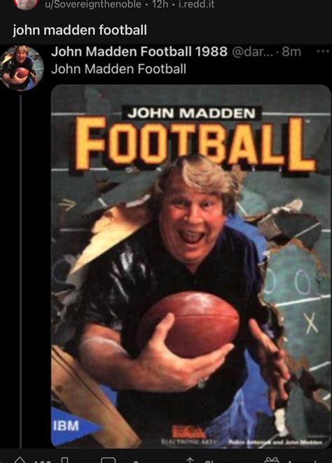 John Madden Football : r/ontheledgeandshit