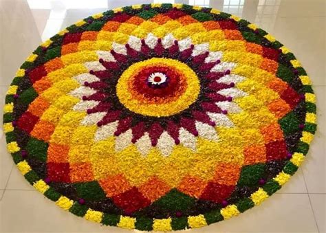 Onam pookalam 2022, Onam, pookalam Rangoli Designs Simple Diwali ...